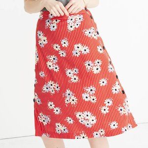Madewell Side-Button Skirt in Daisy Society